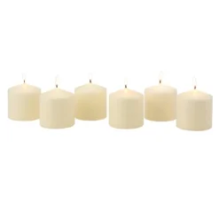 6pk Pillar Candles Ivory - Stonebriar Collection