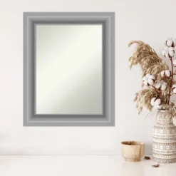 24" X 30" Non-Beveled Peak Polished Nickel Wall Mirror - Amanti Art -Safavieh Outlet Store GUEST affd0cb7 72b3 4176 bf40 e3d222435d6e