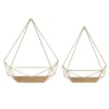 2pc Prouvé Diamond Shaped Shelf Set Gold - Kate & Laurel All Things Decor