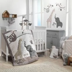 Lambs & Ivy Baby Jungle Animals Gray/Tan Musical Crib Mobile Soother Toy -Safavieh Outlet Store GUEST b053e367 c1ab 418a 99af d63cf959b765