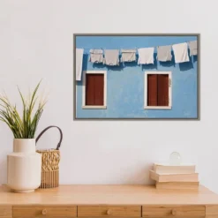 23" X 16" Hanging Laundry Along Wall By Brenda Tharp Danita Delimont Framed Canvas Wall Art Blue - Amanti Art 12 23" X 16" Hanging Laundry Along Wall By Brenda Tharp Danita Delimont Framed Canvas Wall Art Blue - Amanti Art -Safavieh Outlet Store GUEST b20649a9 7fba 4d02 af4d d13fe3f2b1de