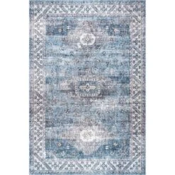 NuLOOM Eva Machine Washable Vintage Faded Medallion Area Rug -Safavieh Outlet Store GUEST b206d1c9 bee1 4245 8e33 f6b23eb294da