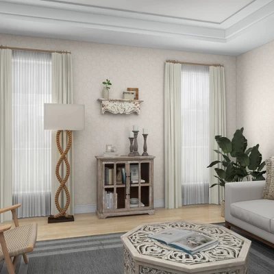 28" X 9" Rustic Fir Wood Wall Shelf - Olivia & May 8 28" X 9" Rustic Fir Wood Wall Shelf - Olivia & May - Image 8