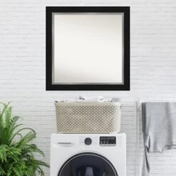 32" X 32" Non-Beveled Eva Black Silver Wall Mirror - Amanti Art 13 32" X 32" Non-Beveled Eva Black Silver Wall Mirror - Amanti Art -Safavieh Outlet Store GUEST b2a0f162 5ecd 40ba ba09 d4278be06922