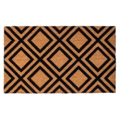 Diamonds Indoor/Outdoor Coir Doormat Natural/Black - Entryways -Safavieh Outlet Store GUEST b34a24e2 6515 49ec b292 10adae26ea1e