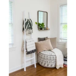 16.5"x70" Decorative Painted Wood Ladder White - Storied Home -Safavieh Outlet Store GUEST b3848b94 57c7 40c0 9863 7fe9ab49f041