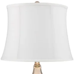 360 Lighting Castine Modern Accent Table Lamps 22" High Set Of 2 Mercury Glass With USB Charging Port White Softback Shade For Living Room House Desk -Safavieh Outlet Store GUEST b43e3492 1991 4ac4 9780 6838904e5fd9