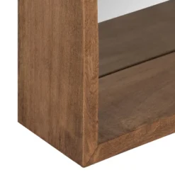 18" X 24" Hutton Functional Wall Mirror Rustic Brown - Kate & Laurel All Things Decor -Safavieh Outlet Store GUEST b5669193 80e1 48d0 856e 615680c11d78