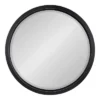 24" X 24" Hogan Round Framed Decorative Wall Mirror Black - Kate & Laurel All Things Decor
