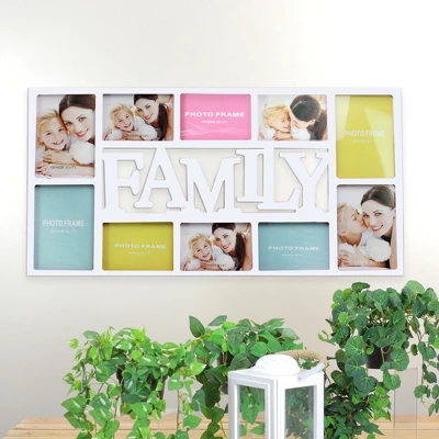 Northlight 28.75" White Multi-Size "Family" Collage Photo Picture Frame Wall Decoration 1 Northlight 28.75" White Multi-Size "Family" Collage Photo Picture Frame Wall Decoration
