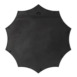 24" X 23" Lalina Scalloped Round Framed Accent Mirror Black - Kate & Laurel All Things Decor -Safavieh Outlet Store GUEST b61e8fc6 55bb 46bf a292 ce6c98cceecc