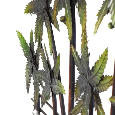 Metal Tree Indoor Outdoor Palm Wall Decor Green - Olivia & May 5 Metal Tree Indoor Outdoor Palm Wall Decor Green - Olivia & May - Image 5