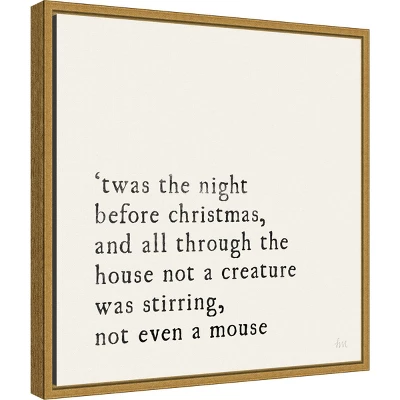 16" X 16" Simple Christmas By Laura Marshall Framed Canvas Wall Art Cream - Amanti Art 1 16" X 16" Simple Christmas By Laura Marshall Framed Canvas Wall Art Cream - Amanti Art