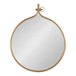 30" X 37" Yitro Metal Framed Wall Mirror Gold - Kate & Laurel All Things Decor