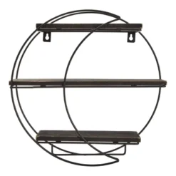 Farmlyn Creek Metal Crescent Moon Wall Shelf, Rustic Home Wall Decor For Crystals, Essential Oils, Plants, 12 X 12 X 3 In -Safavieh Outlet Store GUEST b90d9fcb 9a47 4b11 aa1a be09e646962a