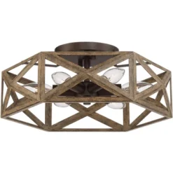 Possini Euro Design Moorcroft Modern Farmhouse Ceiling Light Semi Flush Mount Fixture 14 1/2" Wide Dark Wood Bronze 6-Light Hexagon Frame For Bedroom 11 Possini Euro Design Moorcroft Modern Farmhouse Ceiling Light Semi Flush Mount Fixture 14 1/2" Wide Dark Wood Bronze 6-Light Hexagon Frame For Bedroom -Safavieh Outlet Store GUEST b9407276 27c2 4ed6 85ac 742cab5f96d8