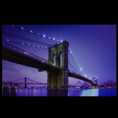 Northlight LED Lighted Famous New York City Brooklyn Bridge Canvas Wall Art 15.75" X 23.5" 2 Northlight LED Lighted Famous New York City Brooklyn Bridge Canvas Wall Art 15.75" X 23.5" - Image 2