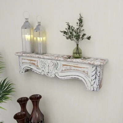 36" X 9" Farmhouse Fir Wood Wall Shelf - Olivia & May 13 36" X 9" Farmhouse Fir Wood Wall Shelf - Olivia & May - Image 13