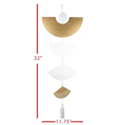 Geo Fan Shapes Wall Hanging Metal & Rope - Foreside Home & Garden -Safavieh Outlet Store GUEST bb3a1cff 93be 4a8d 98fe 256c10e6d5e3