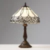 12" X 12" 18" Tiffany Style Table Lamp White/Brown - Warehouse Of Tiffany