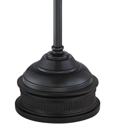 Franklin Iron Works Annie Rustic Floor Lamp With Black Riser 67 1/2" Tall Bronze Iron Scroll Cream Hardback Drum Shade For Living Room Bedroom Office 4 Franklin Iron Works Annie Rustic Floor Lamp With Black Riser 67 1/2" Tall Bronze Iron Scroll Cream Hardback Drum Shade For Living Room Bedroom Office - Image 4