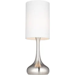 360 Lighting Modern Table Lamp 24.5" High Brushed Steel Droplet White Cylinder Shade For Living Room Family Bedroom Bedside Nightstand 10 360 Lighting Modern Table Lamp 24.5" High Brushed Steel Droplet White Cylinder Shade For Living Room Family Bedroom Bedside Nightstand -Safavieh Outlet Store GUEST be2a8276 aa49 4fdf 8edb de80af7c99c2
