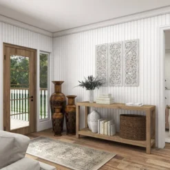 Wood Floral Handmade Intricately Carved Wall Decor Set Of 3 White - Olivia & May -Safavieh Outlet Store GUEST be5d59c2 2faf 4b1f a5ae c534a0542110