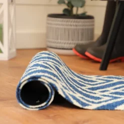 2'x3' ColorStar Deco Grid Door Mat Navy - Bungalow Flooring -Safavieh Outlet Store GUEST be9a7f01 7d9a 4aef 9f52 0646f6e3ad44