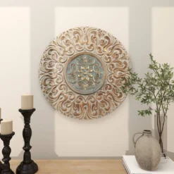 Metal Floral Wall Decor With Embossed Details Gold - Olivia & May -Safavieh Outlet Store GUEST bf36c4da 6d2d 4903 ba7d 84eb3dcb478d