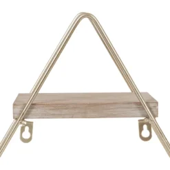 20.8" X 24.2" Tilde Three-Tier Triangle Wood And Metal Wall Shelf Natural/Gold - Kate & Laurel All Things Decor 6 20.8" X 24.2" Tilde Three-Tier Triangle Wood And Metal Wall Shelf Natural/Gold - Kate & Laurel All Things Decor -Safavieh Outlet Store GUEST c0b5a7c7 fbe6 4ec0 9b1c 6194677754c1