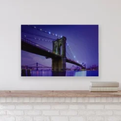 Northlight LED Lighted Famous New York City Brooklyn Bridge Canvas Wall Art 15.75" X 23.5"