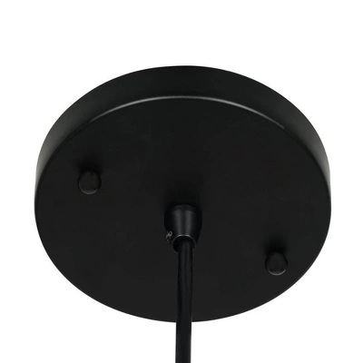 10.38" Metal Pendant Ceiling Light Black - Cresswell Lighting 2 10.38" Metal Pendant Ceiling Light Black - Cresswell Lighting - Image 2