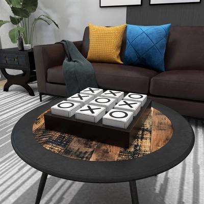 14" Contemporary Wooden Tic Tac Toe Sculpture Black - Olivia & May 11 14" Contemporary Wooden Tic Tac Toe Sculpture Black - Olivia & May - Image 11