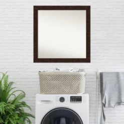 30" X 30" Non-Beveled William Mottled Bronze Narrow Wall Mirror - Amanti Art 13 30" X 30" Non-Beveled William Mottled Bronze Narrow Wall Mirror - Amanti Art -Safavieh Outlet Store GUEST c1b20a79 2968 47c3 8c28 2cbef6fe8b84