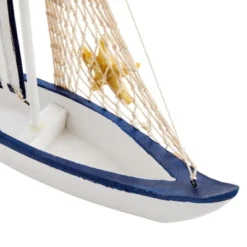 Juvale Wooden Sailing Boat Home Decor, Beach Nautical Design Sailboat With Ship's Wheel, 13 X 15 X 3 In -Safavieh Outlet Store GUEST c30d86f7 f18e 4718 bf10 df25ef8a1288