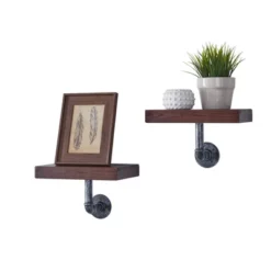 11.7" X 7.6" 2pc Industrial Pipe Wall Shelf Set - Danya B. 15 11.7" X 7.6" 2pc Industrial Pipe Wall Shelf Set - Danya B. -Safavieh Outlet Store GUEST c3e8b470 82a5 42e3 b14e 7be4e7b2278e