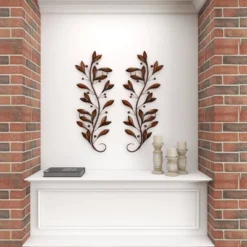 Metal Leaf Wall Decor Set Of 2 Brown - Olivia & May 19 Metal Leaf Wall Decor Set Of 2 Brown - Olivia & May -Safavieh Outlet Store GUEST c4675704 f7f2 439e b521 f50426fc1b3a