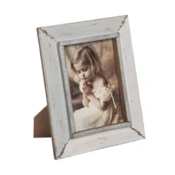 Gray And Cream Distressed Wood 5 X 7 Inch Decorative Wood Picture Frame - Foreside Home & Garden -Safavieh Outlet Store GUEST c52dc19a 7e8e 4c34 96fd a6b42d7370c5