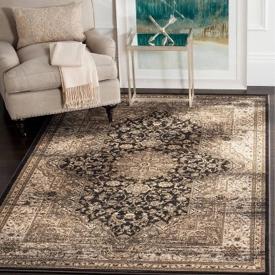 Makana Accent Rug - Black/Ivory (4'x5'7") - Safavieh 2 Makana Accent Rug - Black/Ivory (4'x5'7") - Safavieh - Image 2
