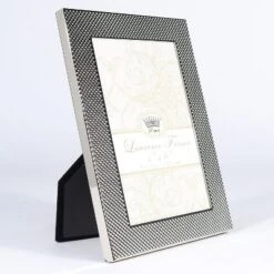 Lawrence Frames 4"W X 6"H Fawn Pin Dot Pattern Silver Metal Picture Frame 702846