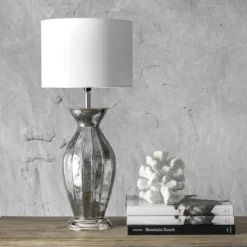 NuLOOM Gardner 22" Iron Table Lamp Lighting - Nickel 22" H X 10" W X 10" D -Safavieh Outlet Store GUEST c662c3be 2d1a 4f90 be6e 48dcf2a3be50