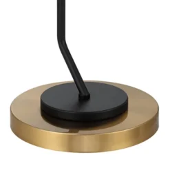 Possini Euro Design Tarrah Mid Century Modern 63" Tall Chairside Arc Floor Lamp Gold Black Metal Clear Glass Shade For Living Room House -Safavieh Outlet Store GUEST c69a5568 c5b5 4cb6 ad5f 8193aaf3cfa3