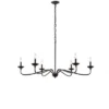 72.5" Brighton Chandelier Matte Black
