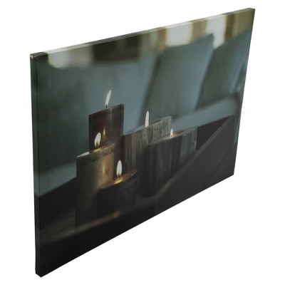 Northlight LED Lighted Faux Driftwood Flickering Candles Canvas Wall Art 15.75" X 23.5” 1 Northlight LED Lighted Faux Driftwood Flickering Candles Canvas Wall Art 15.75" X 23.5”