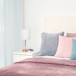 19.5" Bedside USB Port Feature Metal Table Desk Lamp Rose Gold With White Fabric Shade - Creekwood Home -Safavieh Outlet Store GUEST c82f919d 0481 40f4 9b67 e4d1f9e1c156