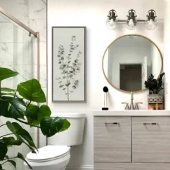 18" X 40" Sylvie Eucalyptus Botanical I By The Creative Bunch Studio Framed Wall Canvas Gray - Kate & Laurel All Things Decor -Safavieh Outlet Store GUEST cac33847 a098 4a2f bd01 b513c1f2c5fc