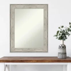 23" X 29" Non-Beveled Crackled Metallic Wall Mirror - Amanti Art -Safavieh Outlet Store GUEST cb1785fe 8225 44fd 8ca8 77a05fb07c15