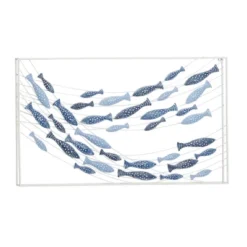 Metal Fish Wall Decor Blue - Olivia & May