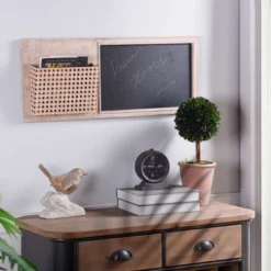 Multi-Functional Wall Memo Board With Chalkboard And File Rack Storage Brown - StyleCraft -Safavieh Outlet Store GUEST cc5a8c91 0161 4a04 a9a9 55c25e1176b1