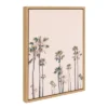 18" X 24" Sylvie Palm Tree Paradise Framed Canvas Wall Art By Caroline Pink/Mint - Kate And Laurel